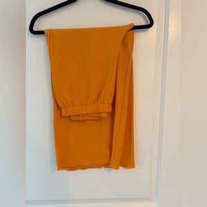 Mango Textured Orange pants